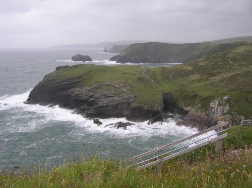 Stormy seas at Tintagel, Cornwall