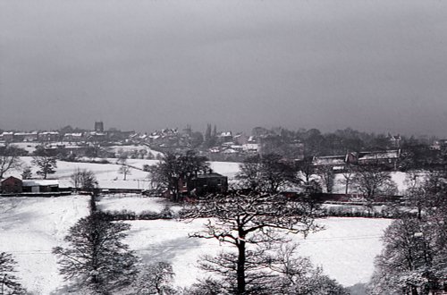Almondbury from Farnley Line on a winters day