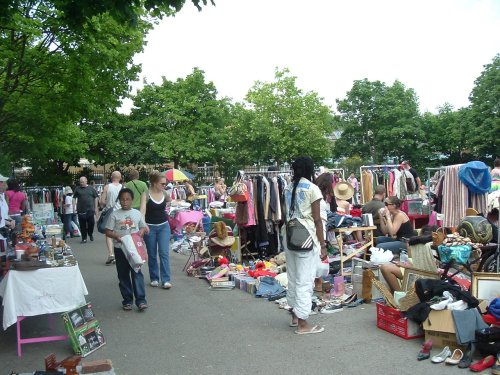 A boot sale in Chiswick, Greater London