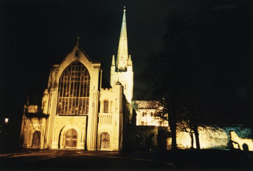 Norwich Cathederal at night, Norfolk