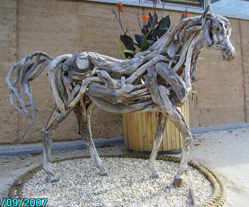 The wooden Horse, The Eden Project, Bodelva, Cornwall