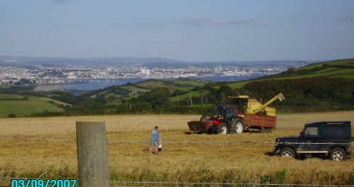 Sea and Fields Overlooking Plymouth, Devon