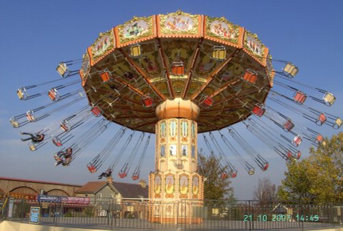 Swings at Lightwater Valley Park, Ripon, North Yorkshire