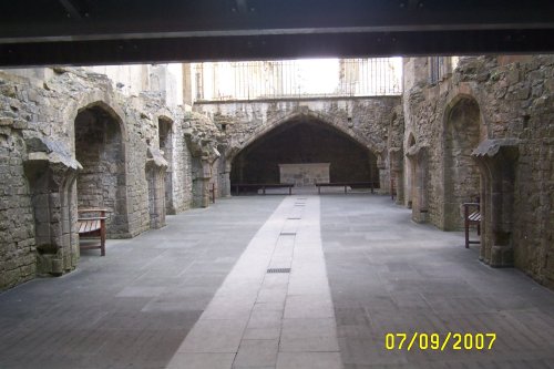 Inside the ruins, Glastonbury Abbey, Somerset