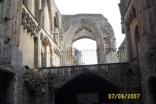 Inside the ruins, Glastonbury Abbey, Somerset