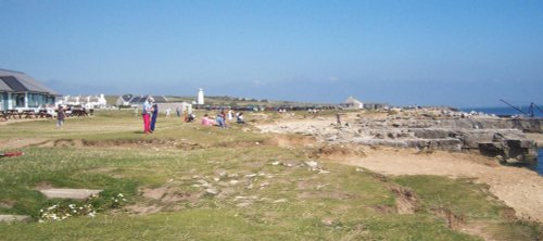 The cliff top and the stone quarry at Portland Bill, Dorset