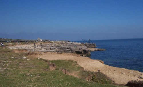 The stone quarry at Portland Bill, Dorset