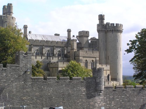 Arundel Castle, West Sussex from outside the wall