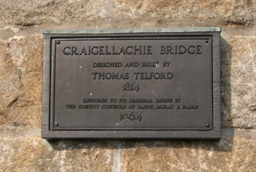 Plaque on Craigellachie Bridge