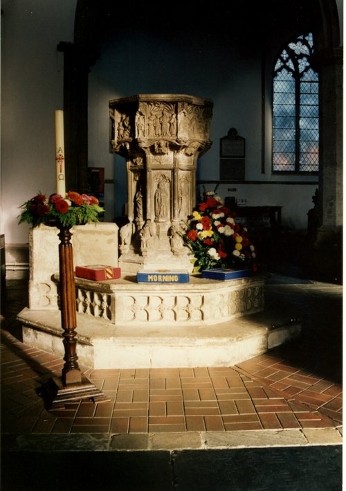 The Font at Dereham Parish Church