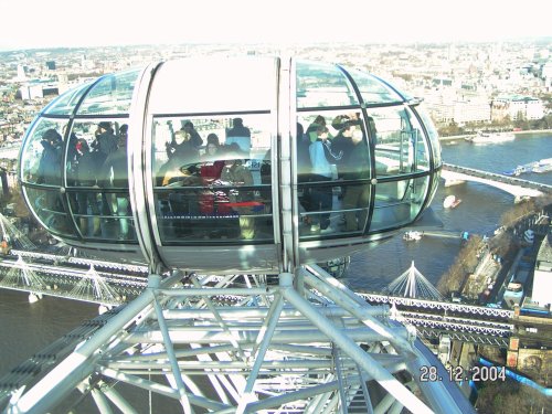River Thames via London Eye pod