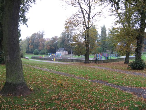 Play area for young children at Titchfield Park, Hucknall, Nottinghamshire