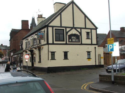 The Pig and Bell at Rugeley in Staffordshire