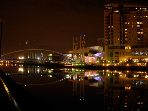 Modern and colourful, 'The Lowry' in Salford Quays, Greater Manchester