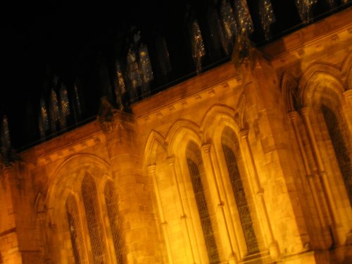 Starry night inside the cathedral