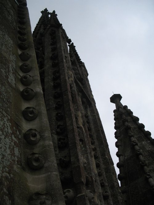 The pinnacles beneath the spire