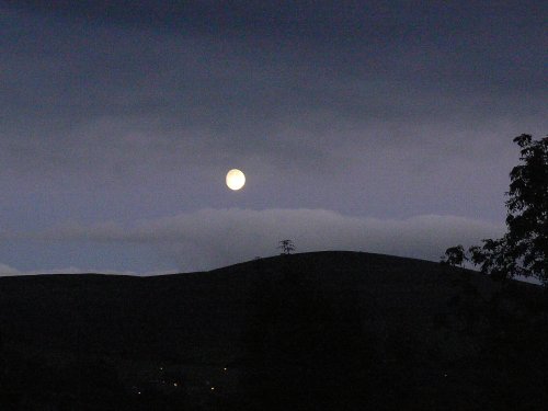 Moon over Mossley, Greater Manchester