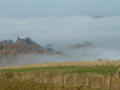 Morning mist around Robin Hoods Stride, Elton