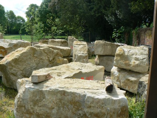 Salisbury Cathedral's stone-masonry yard.