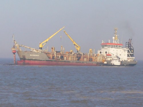 Dredger for beach re-nourishment, Anderby Creek, Lincolnshire  - Jun 05