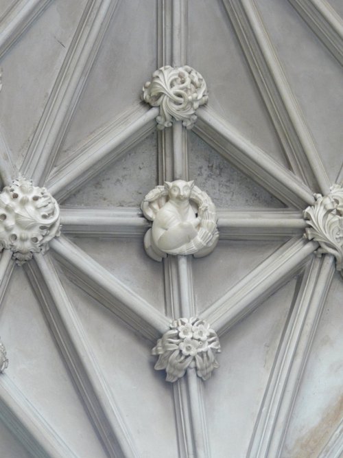 Roof Boss of Mah-Jong, Eltham Palace in Greater London