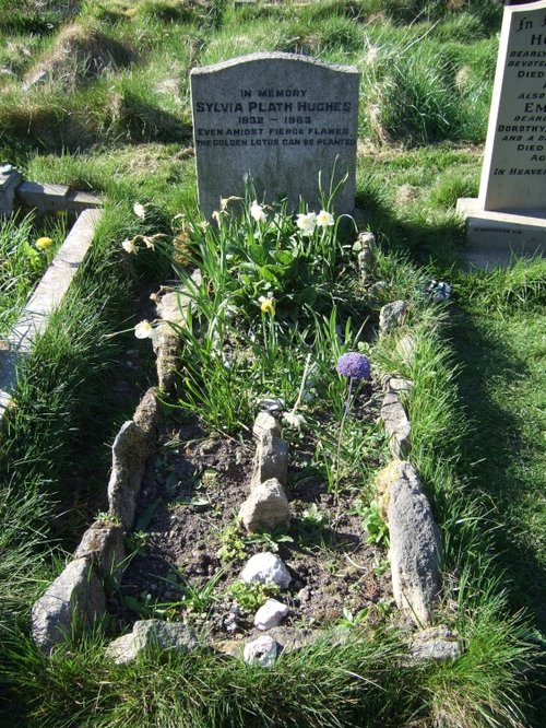 Sylvia Plath's grave, Heptonstall, West Yorkshire