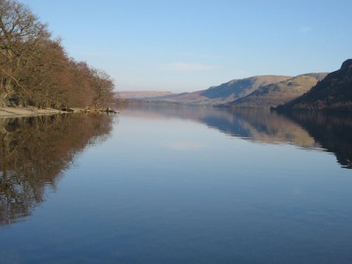 Ullswater, Cumbria, on a bright February Afternoon.