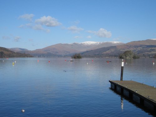 West bank of Windermere opposite Bell Isle.