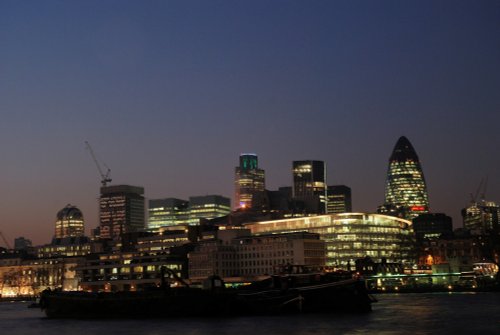 Lonodn Financial District at Night