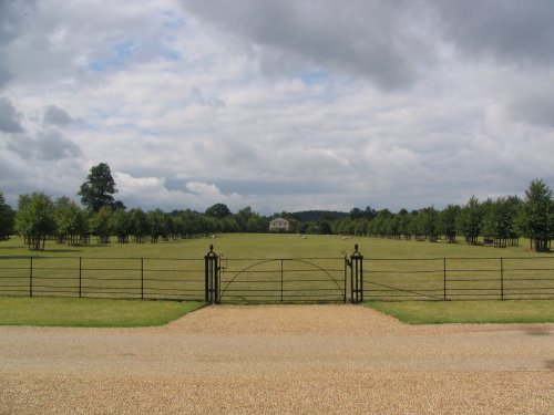 Coughton Court, front field