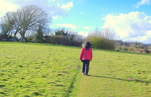 Main path leading to top of Highdown