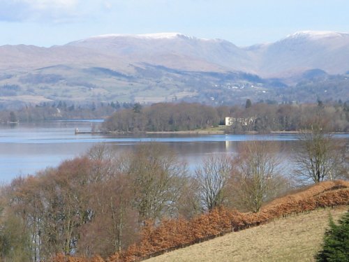 March, a view looking north over Windermere.