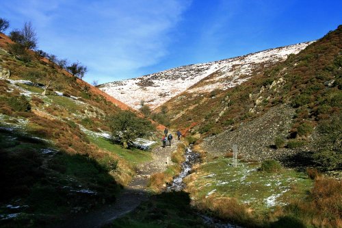 Walkers in Cardingmill Valley, Church Stretton, Shropshire