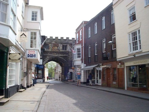 The main entrance to cathedral close, Salisbury, Wiltshire