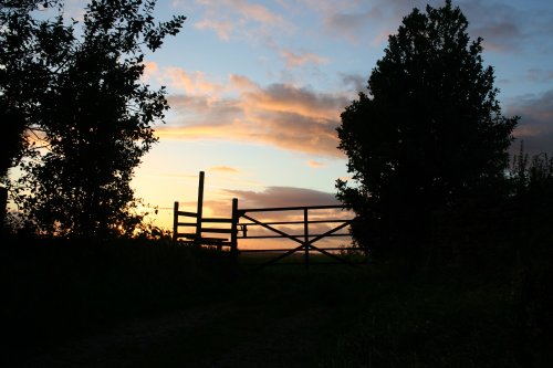 Sunset at the gate