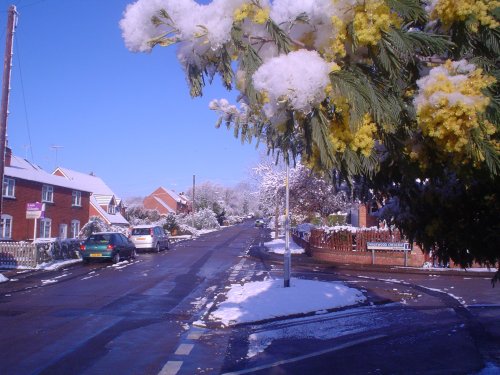 Snow in April, Redditch, Worcestershire