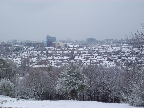 April snow, Sudbury, Greater London