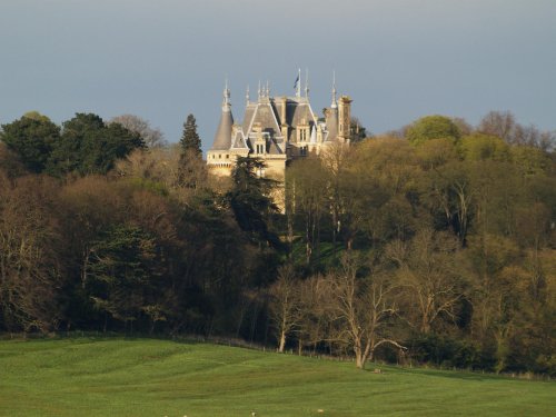 Long shot of Waddesdon manor, Waddesdon, Bucks.