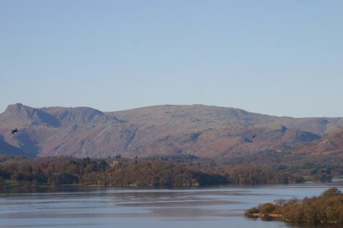 Low flying aircraft over Windermere