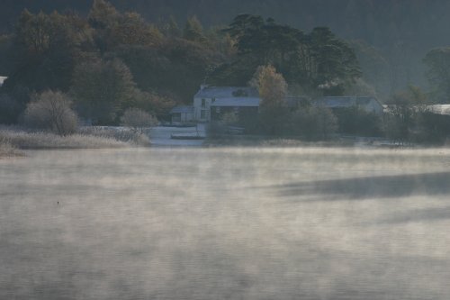 Morning mist, Stable Hills, Derwentwater