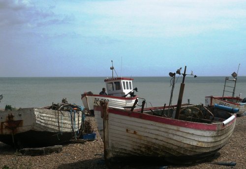 Beach scene at Aldeburgh, Suffolk