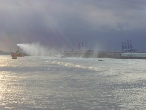 A Fireboat on the Thames at Gravesend.