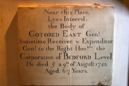 Memorial stone inside the Cathedral