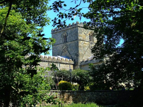 The church through the trees