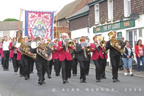 Spennymoor Heritage Banner at Durham Miners Gala 2008