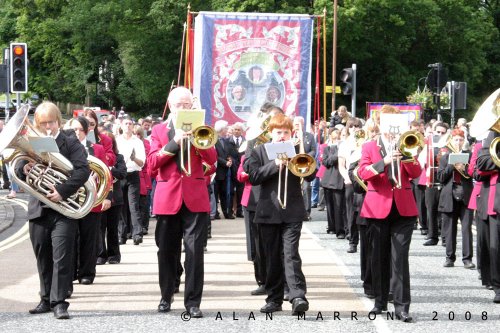 Spennymoor Heritage Banner at Durham MIners Gala 2008