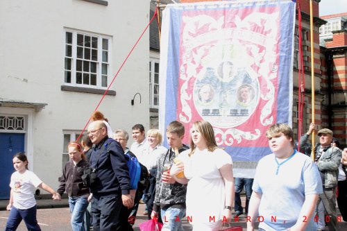 Spennymoor Heritage Banner at Durham Miners Gala 2008