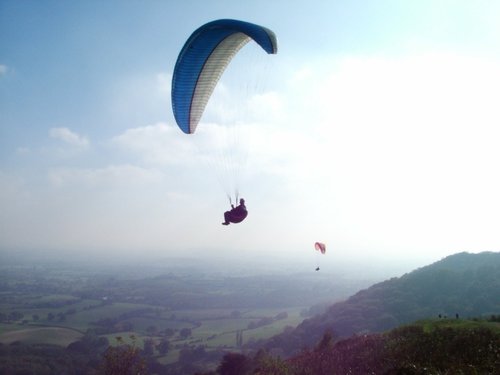 Paragliding above the Malvern Hills