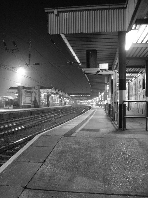 Ipswich Station at night