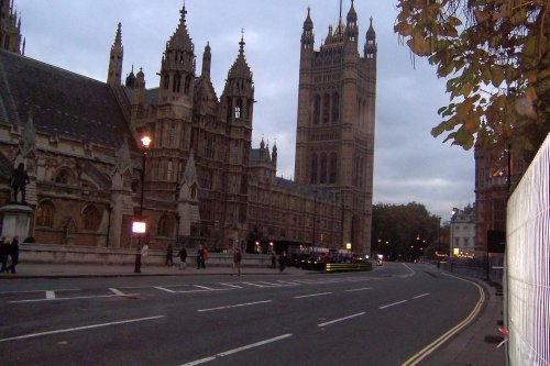 Westminster Abbey from up the street